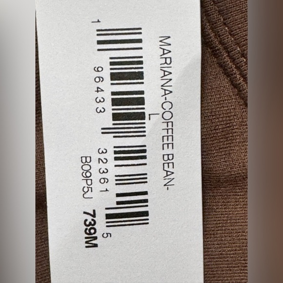 The Drop NWT Mariana Strong Shoulder Dress Sz L in Coffee Bean - Picture 8 of 9